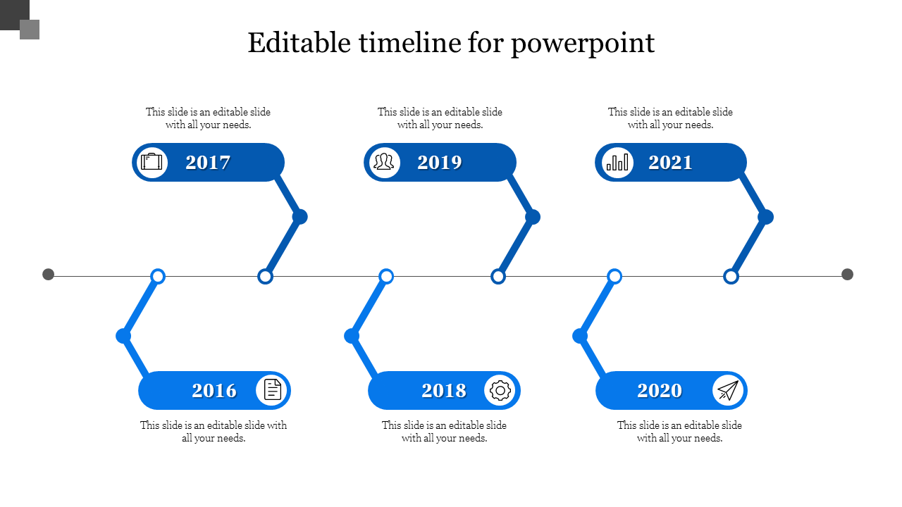 Free - Editable Timeline for PowerPoint Template Presentation